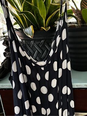 Navy Blue Polka Dot Maxi Romper